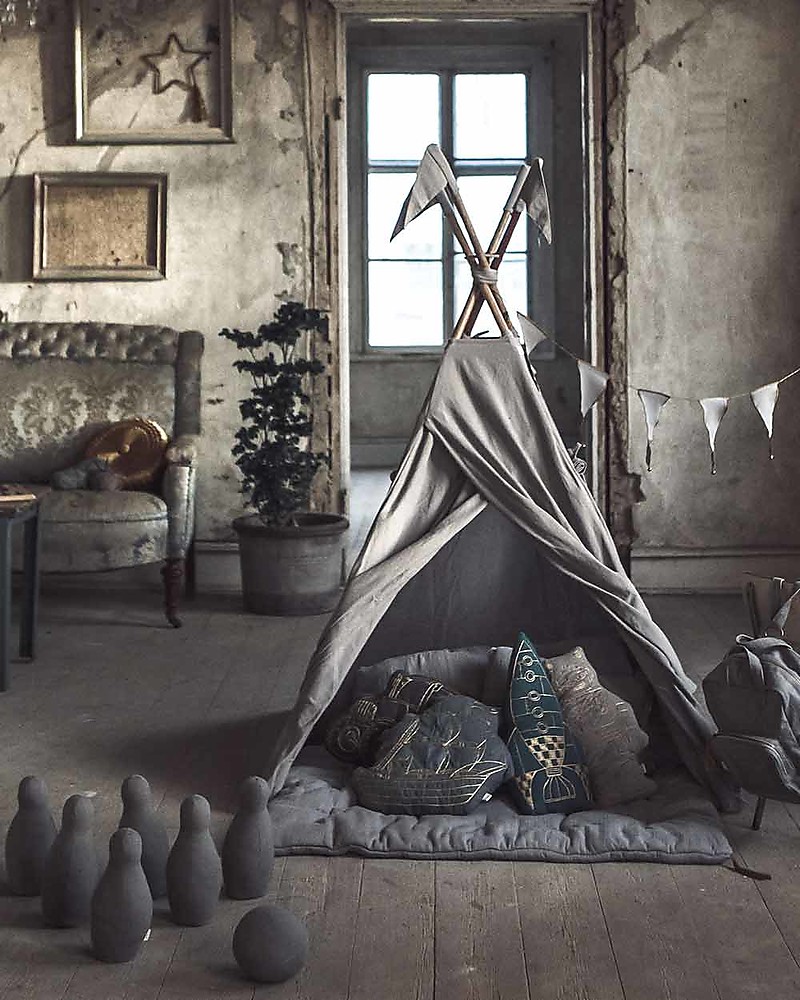 grey tipi tent